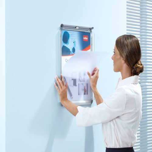 Nobo Premium Plus A4 Poster Frame Sign Holder with Snap Frame