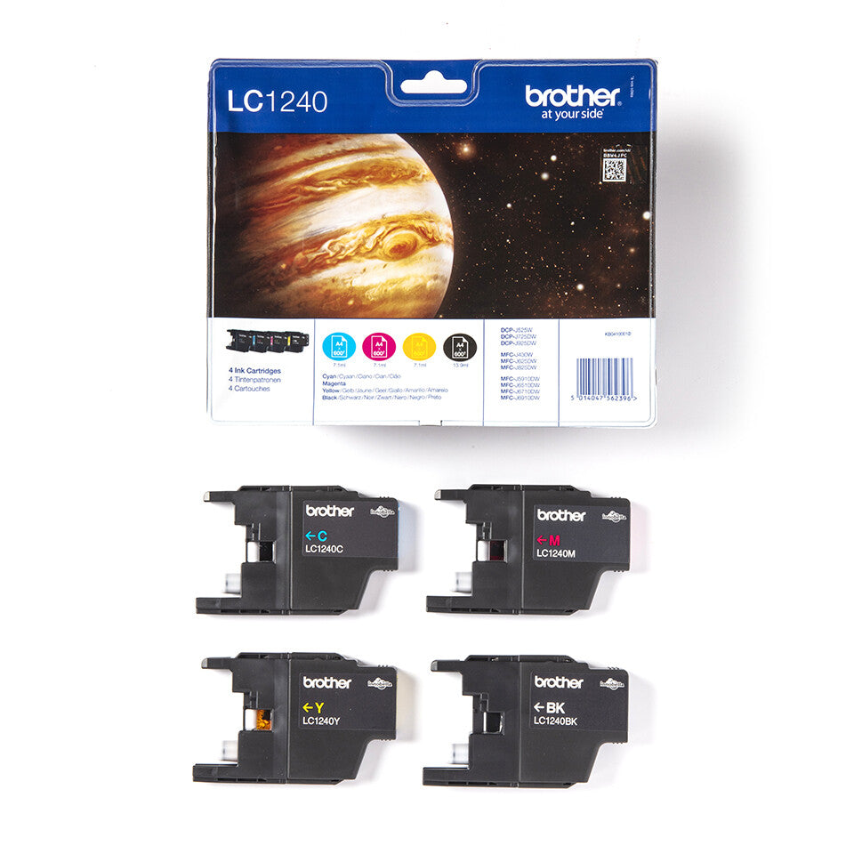 Brother LC1240VALBP ink cartridge 4 pc(s) Original Black, Cyan, Magenta, Yellow