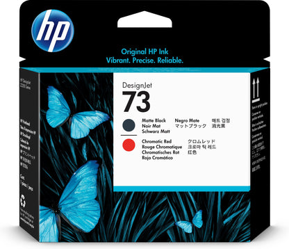 HP 73 Matte Black and Chromatic Red DesignJet Printhead