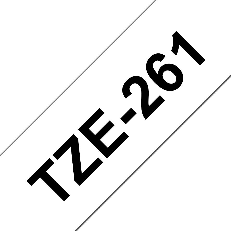 Brother TZE-261 label-making tape Black on white TZ