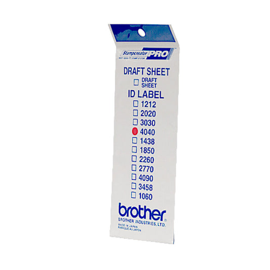 Brother ID4040 printer label White