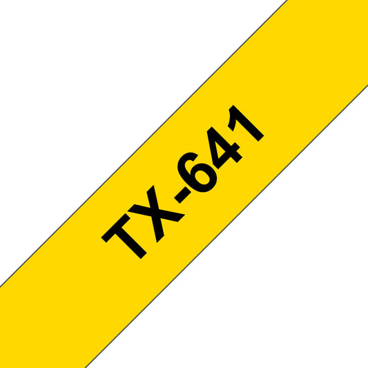 Brother TX-641 label-making tape Black on yellow