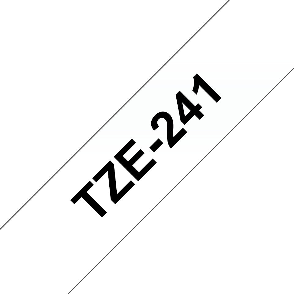 Brother TZE-241 label-making tape Black on white