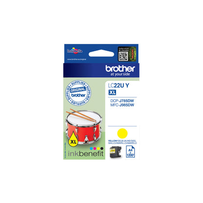 Brother LC22UY ink cartridge 1 pc(s) Original Yellow