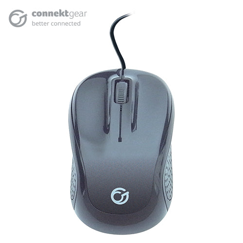 MO542 USB Mid-Size 3 Button Optical Mouse - Black