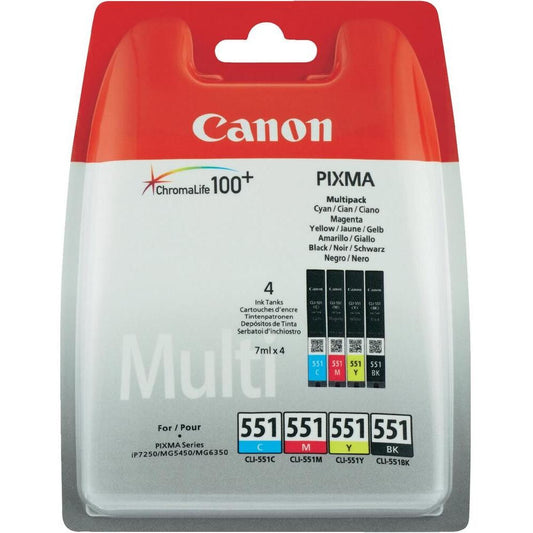 Canon CLI-551 C/M/Y/BK w/sec ink cartridge 4 pc(s) Original Standard Yield Black, Cyan, Magenta, Yellow