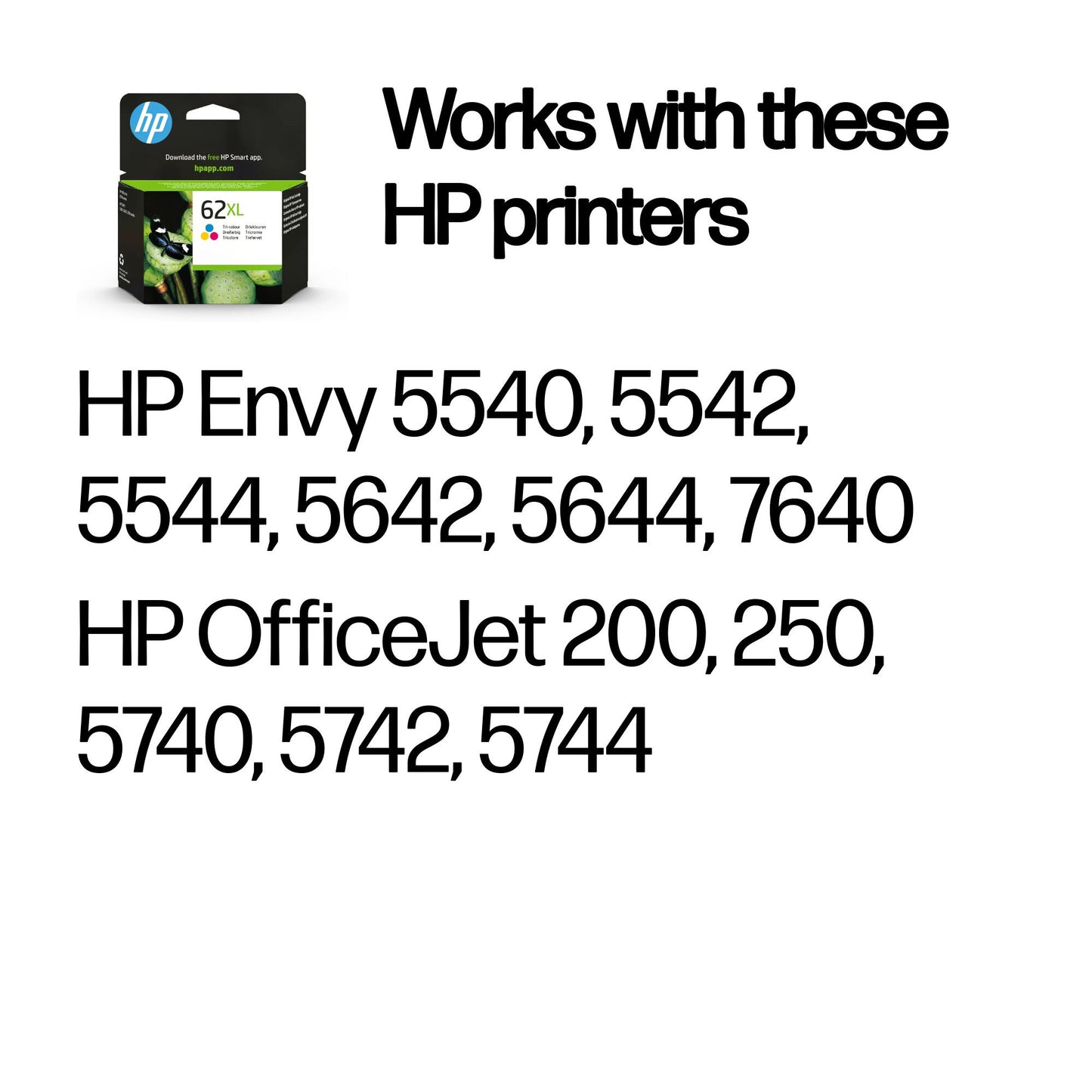 HP 62XL High Yield Tri-color Original Ink Cartridge