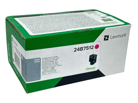 Lexmark 24B7512 toner cartridge 1 pc(s) Original Magenta