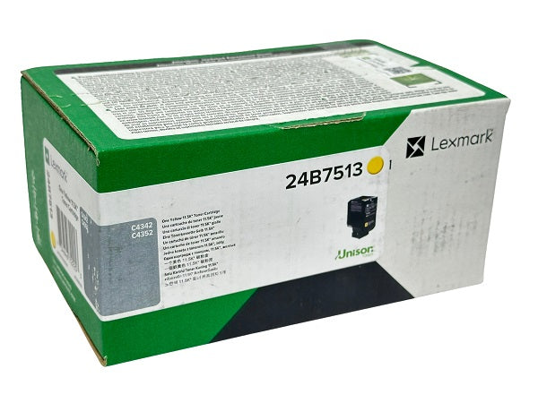 Lexmark 24B7513 toner cartridge 1 pc(s) Original Yellow