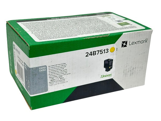 Lexmark 24B7513 toner cartridge 1 pc(s) Original Yellow