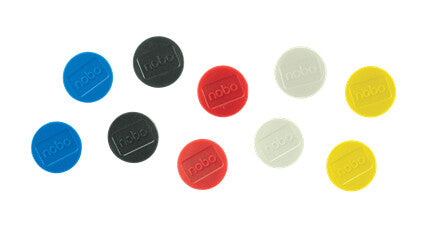 Nobo Magnetic Whiteboard Magnets 10 pack 38mm Coloured Magnets