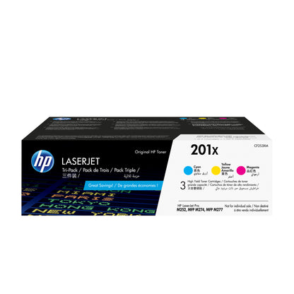 HP 201X 3-pack High Yield Cyan/Magenta/Yellow Original LaserJet Toner Cartridges