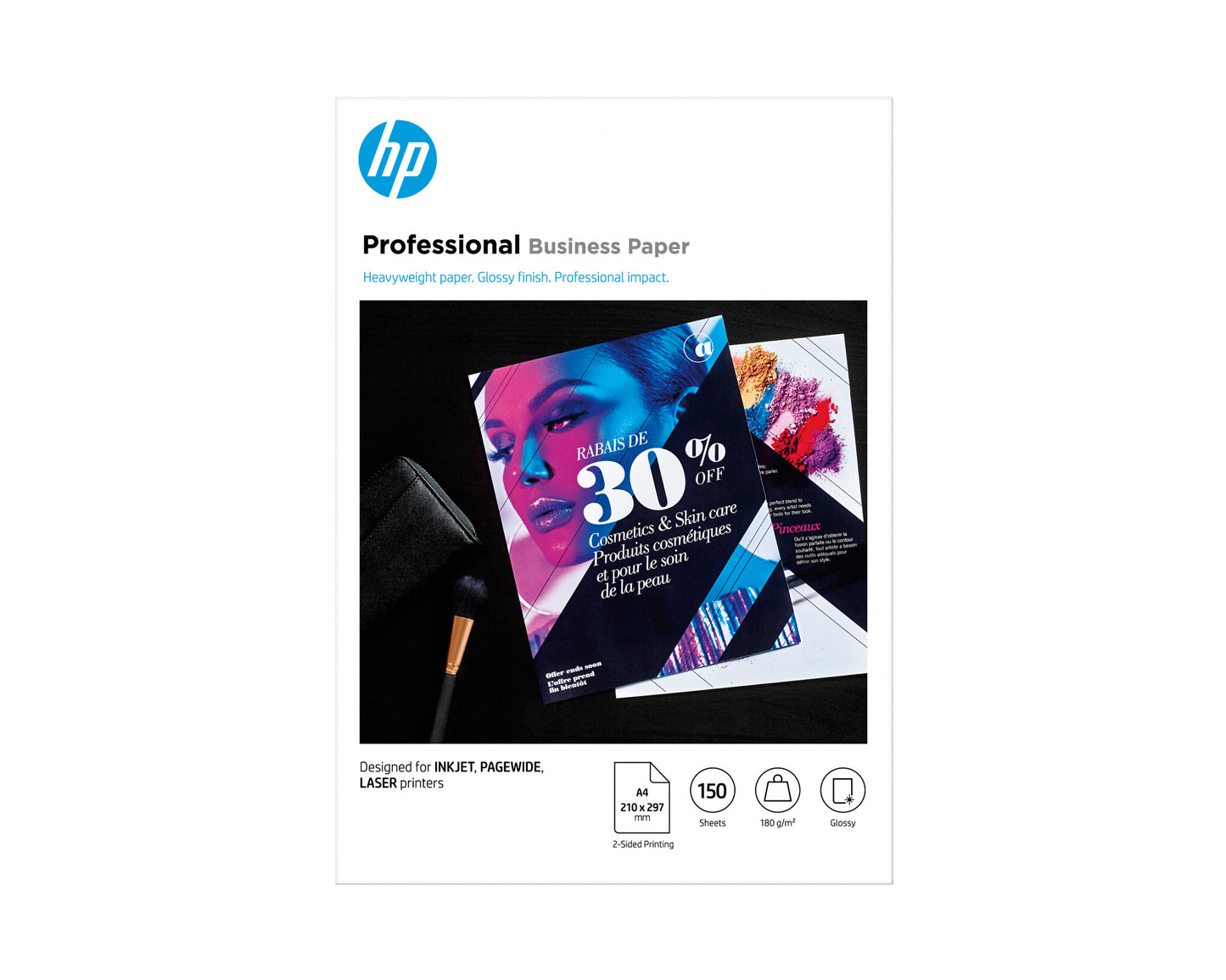 HP Professional Business Paper, Glossy, 180 g/m2, A4 (210 x 297 mm), 150 sheets