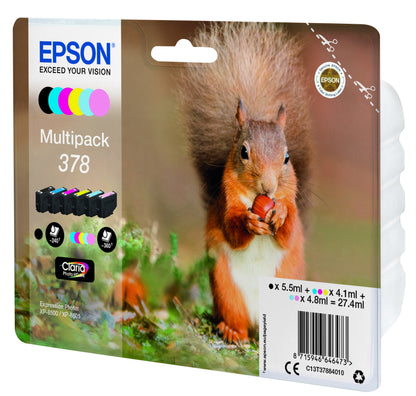 Epson Squirrel Multipack 6-colours 378 Claria Photo HD Ink