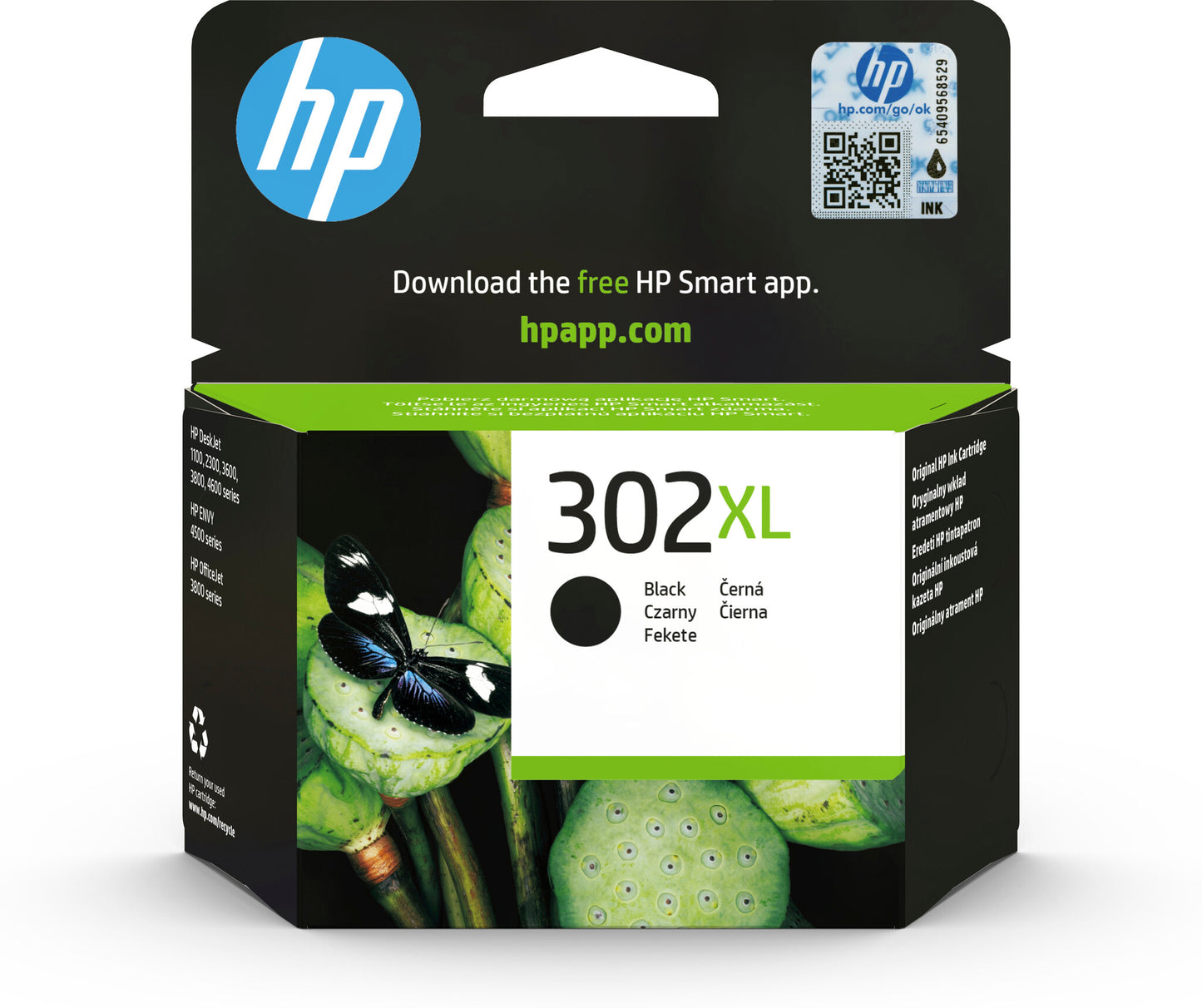 HP 302XL High Yield Black Original Ink Cartridge