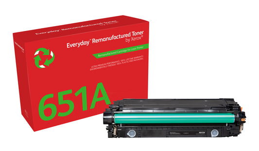 Everyday ™ Black Toner by Xerox compatible with HP 651A/ 650A/ 307A (CE340A/CE270A/CE740A), Standard capacity
