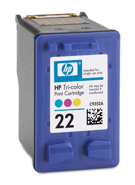 HP 22 Tri-colour Inkjet Print Cartridge ink cartridge Original Cyan, Magenta, Yellow