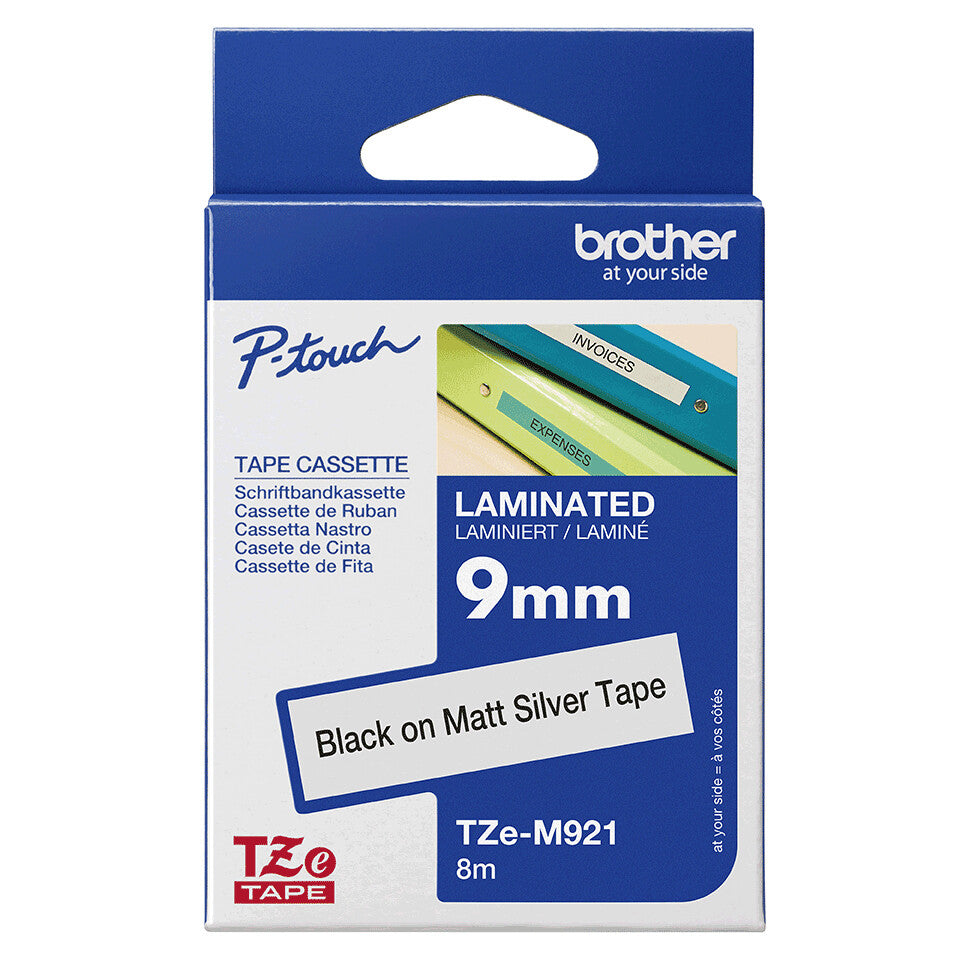 Brother TZE-M921 label-making tape Black on metallic