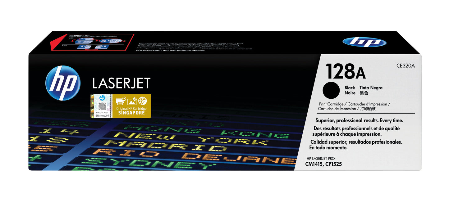 HP 128A Black Original LaserJet Toner Cartridge