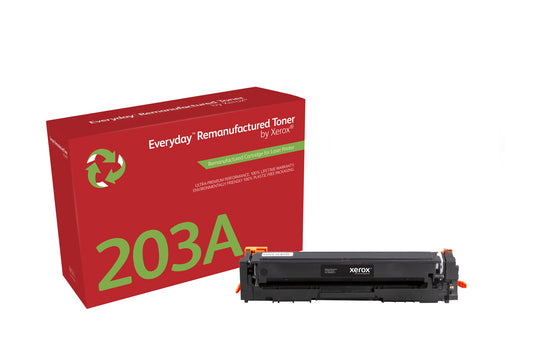 Everyday™ Black Remanufactured Toner by Xerox compatible with HP 203A (CF540A), Standard capacity