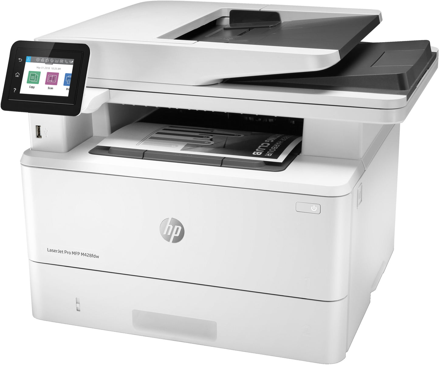 HP LaserJet Pro MFP M428fdw, Print, Copy, Scan, Fax, Email, Scan to email; Two-sided scanning