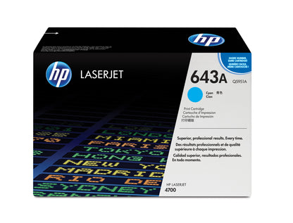 HP 643A Cyan Original LaserJet Toner Cartridge