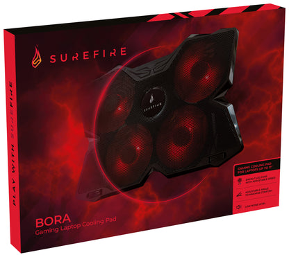 SureFire Bora laptop cooling pad 43.2 cm (17") 1200 RPM Black