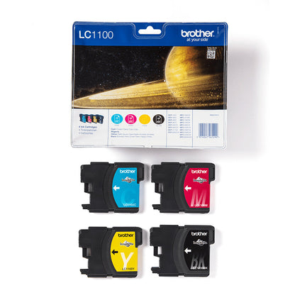 Brother LC1100VALBP ink cartridge 4 pc(s) Original Black, Cyan, Magenta, Yellow