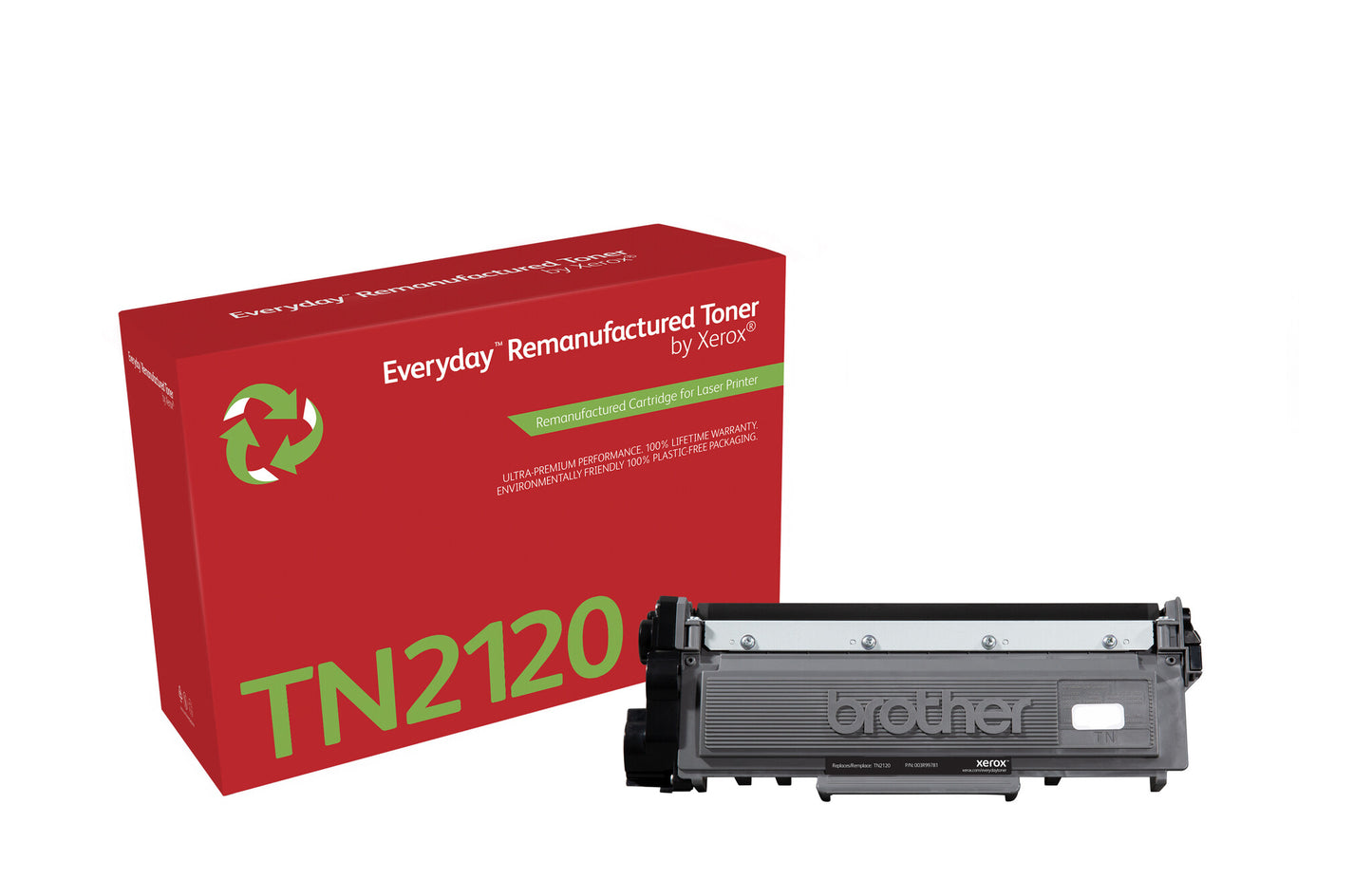 Everyday Remanufactured Everyday™ Mono Remanufactured Toner by Xerox compatible with Brother TN2120, High capacity