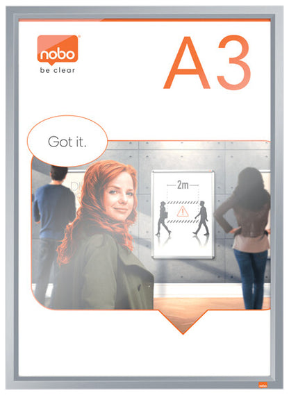 Nobo Impression Pro A3 Poster Frame with Anodised Clip Frame