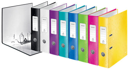 Leitz Lever Arch File 180° WOW POB/Laminated A4/80mm