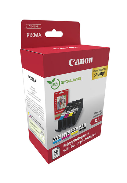 Canon 6443B008 ink cartridge 4 pc(s) Original High (XL) Yield Black, Cyan, Magenta, Yellow