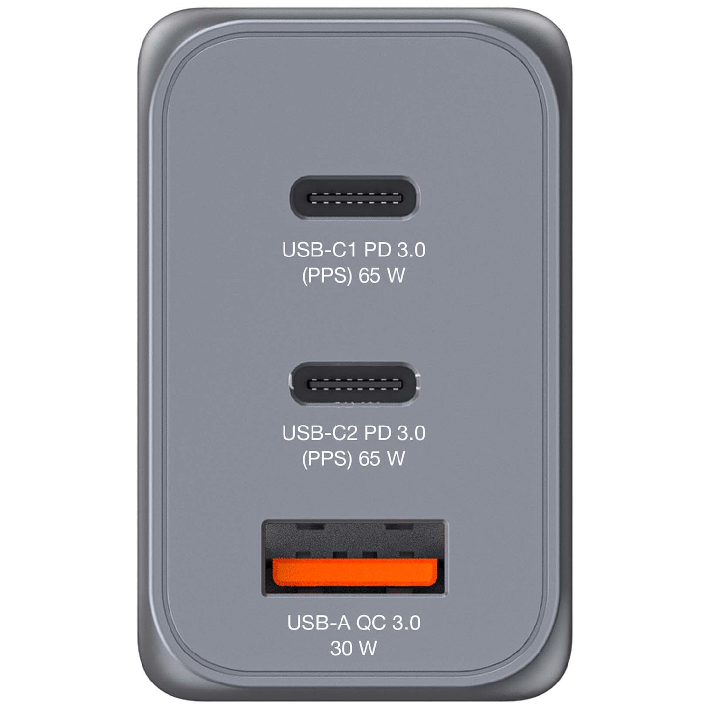 Verbatim GNC-65 GaN Charger 65W with 2 x USB-C PD 65W / 1 x USB-A QC 3.0 (EU/UK/US)