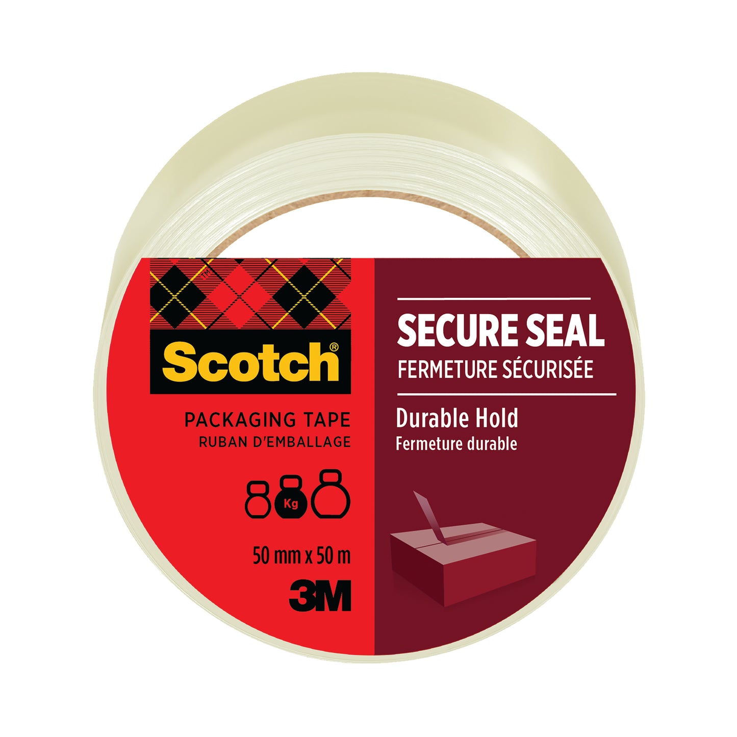 Scotch Packaging Tape Durable Hold 50mmx50m Clear HV5050ST