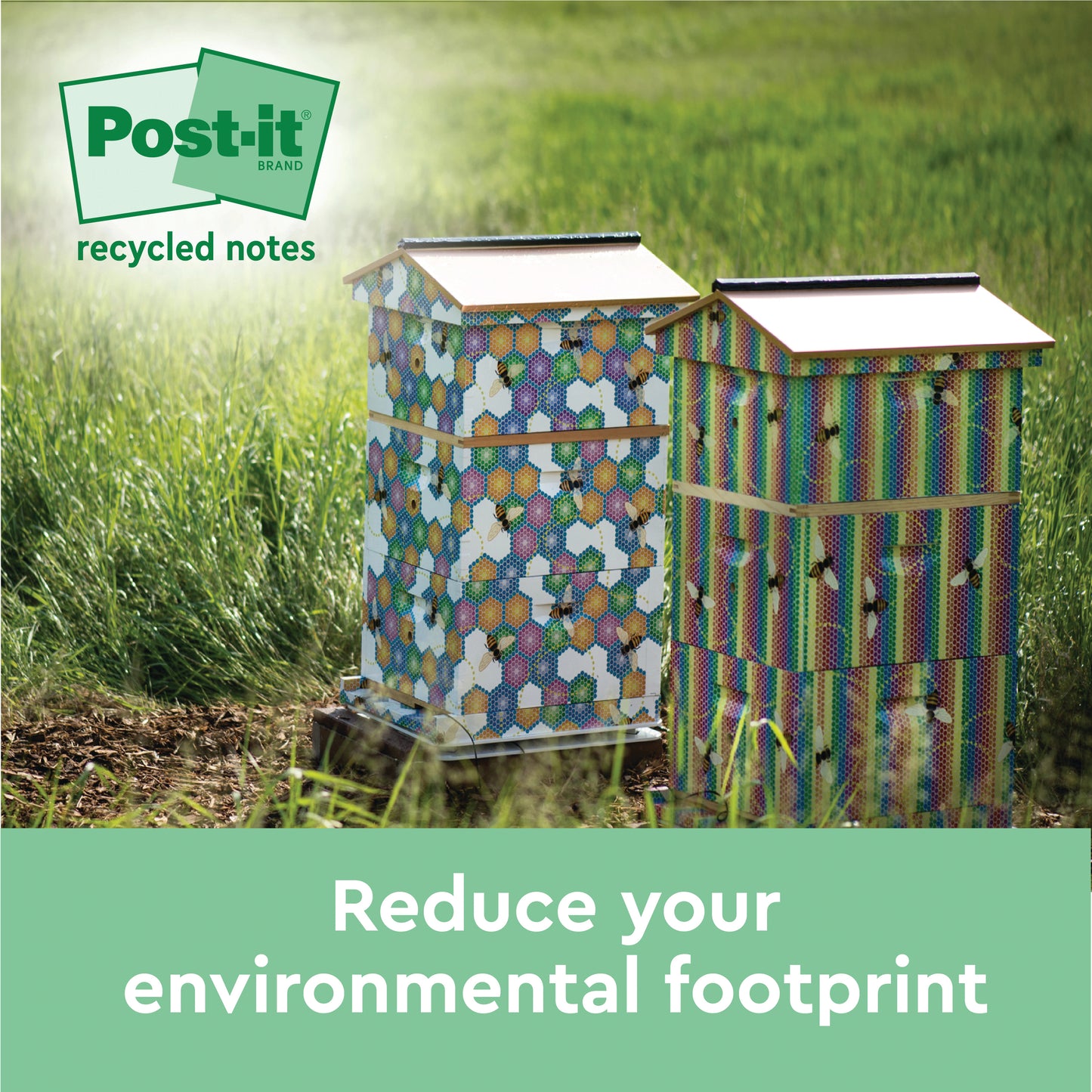 Post-it Super Sticky Recycled 76x76mm Assorted (Pack of 12) 654 RSS12COL