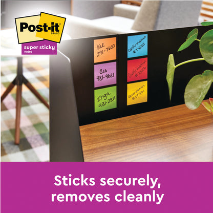Post-it Super Sticky Z-Notes 76x76mm 90 Sheets Cosmic 8+4 FREE (Pack of 12) R330-SSCOS-P8+4