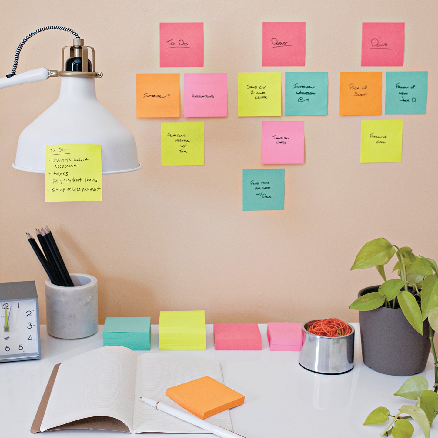Post-it Super Sticky Notes 76x76mm 90 Sheets Cosmic 8 + 4 FREE (Pack of 12) 654-SSCOS-P8+4