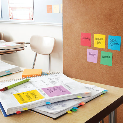 Post-it Super Sticky Notes 76x76mm 90 Sheets Assorted (Pack of 12) 654-12SS-UC