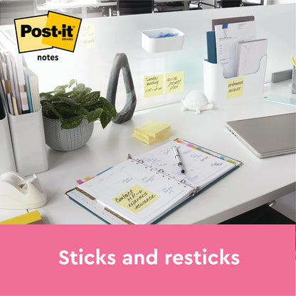 Post-it Notes 76x76mm 100 Sheets Canary Yellow 12 + 12 FREE (Pack of 24) 654Y12+654Y12