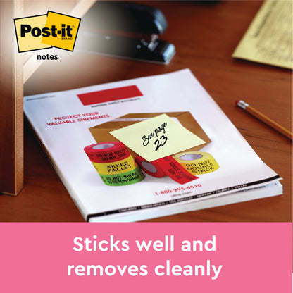 Post-it Notes 76x76mm 100 Sheets Canary Yellow 12 + 12 FREE (Pack of 24) 654Y12+654Y12