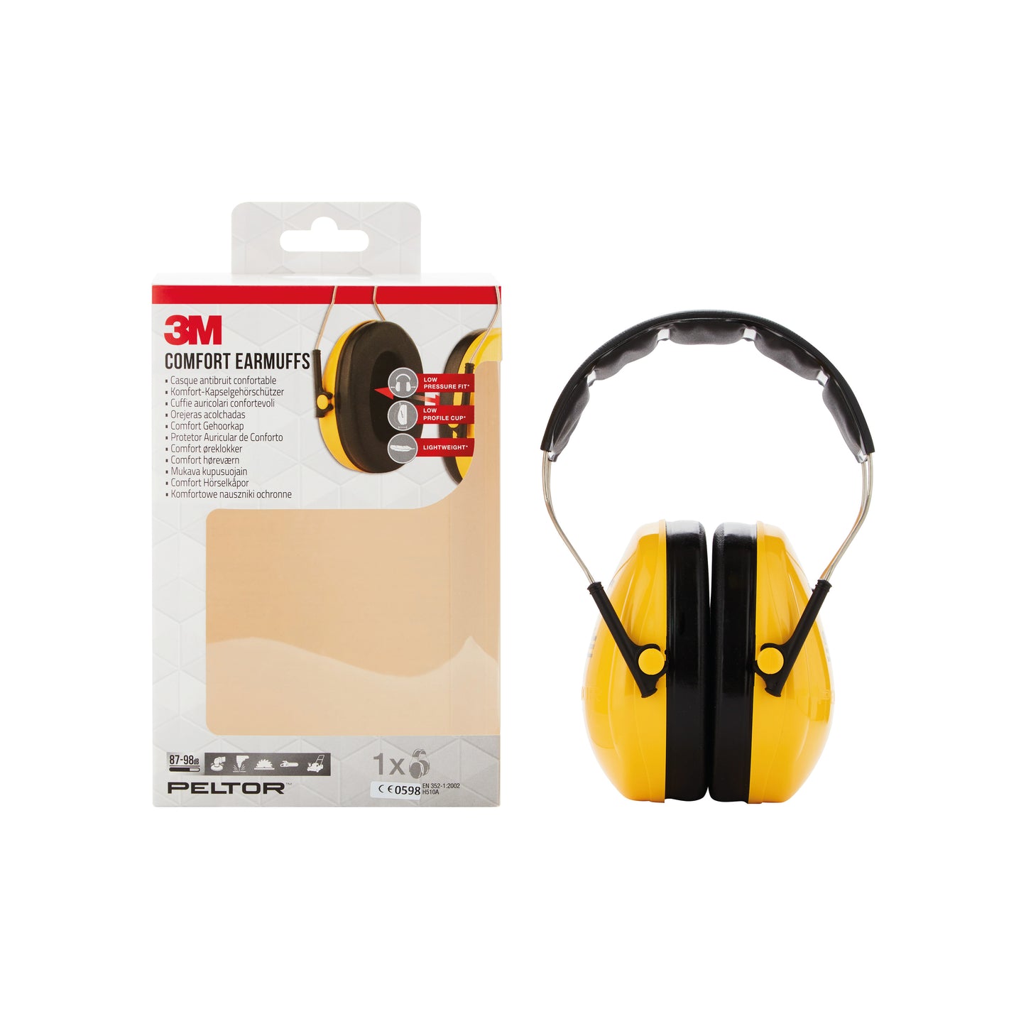 3M Peltor Optime Comfort Headband Ear Defenders Yellow/Black H510A