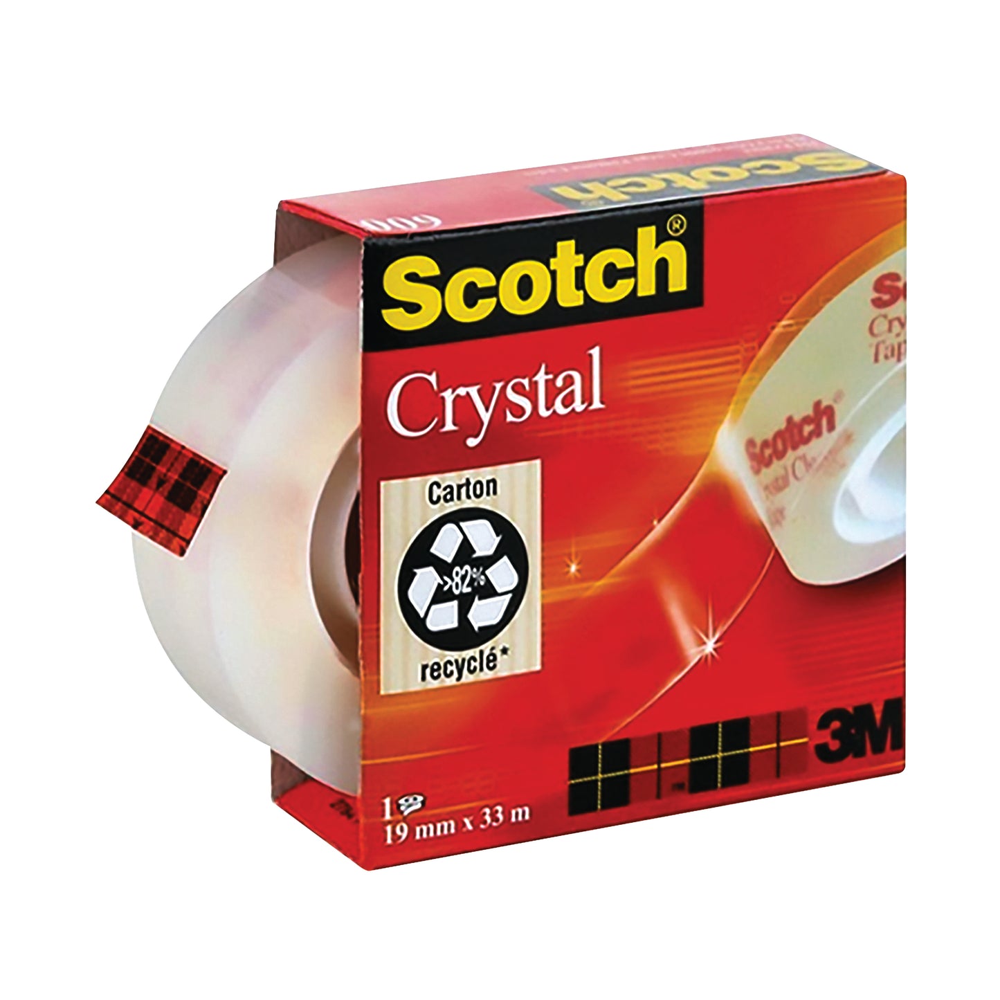 Scotch Crystal Tape Multipurpose 19mmx33m Clear Glossy 600