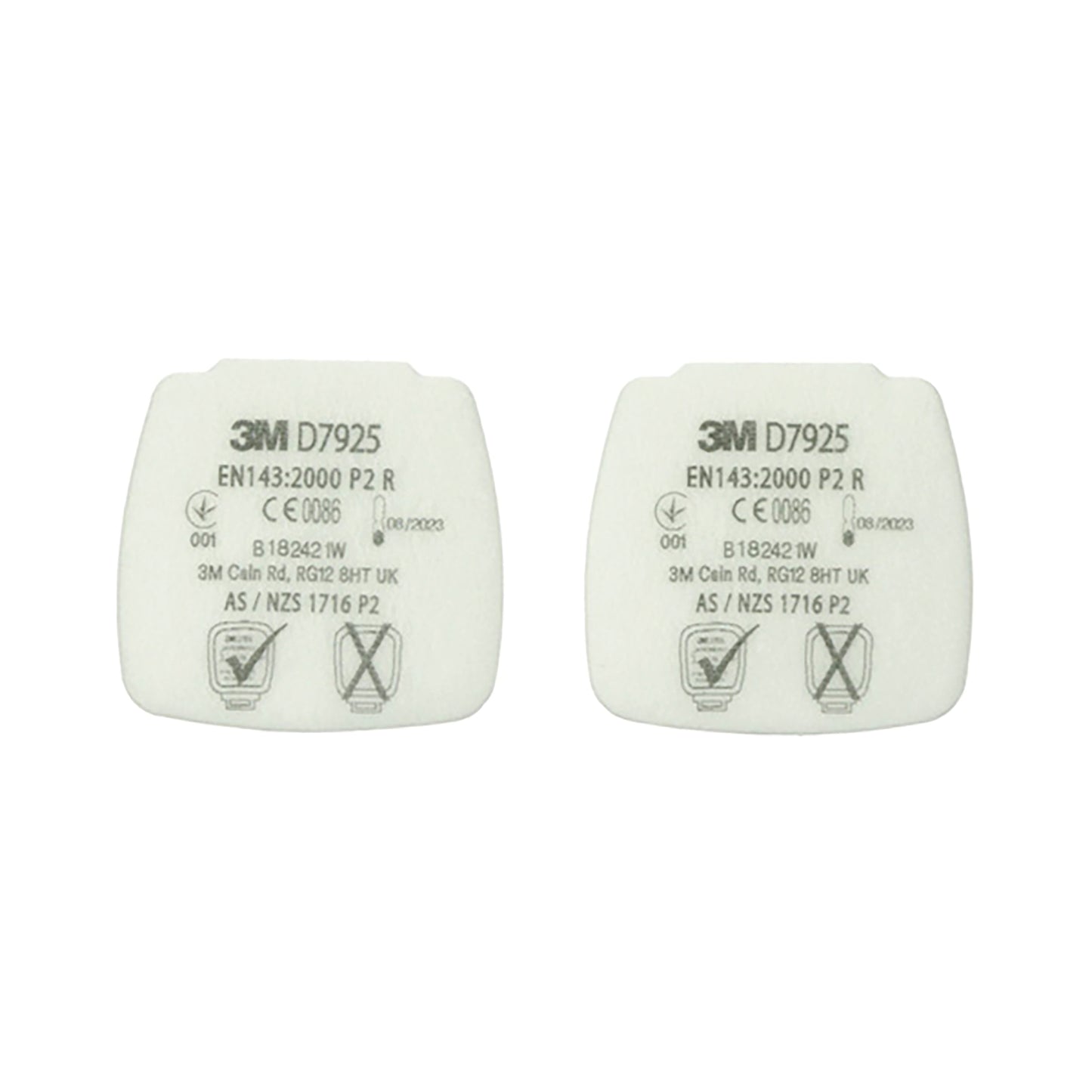 3M D7925 Secure Click P2 R Particulate Filter (Pack of 40)