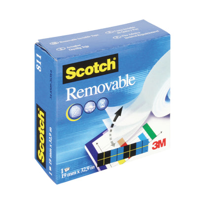 Scotch Removable Magic Tape 811 19mmx33m 8111933