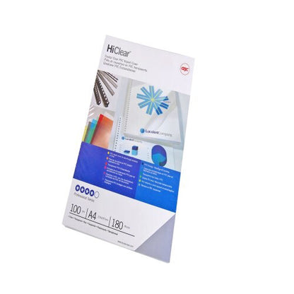 GBC HiClear Binding Covers A4 PVC 150 Micron Clear (50)