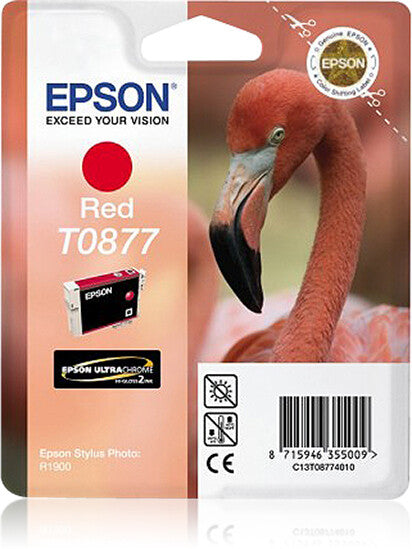 Epson Flamingo Singlepack Red T0877 Ultra Gloss High-Gloss 2