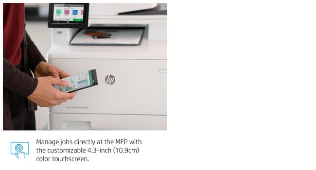 HP Color LaserJet Pro MFP M479fnw, Print, copy, scan, fax, email, Scan to email/PDF; 50-sheet uncurled ADF