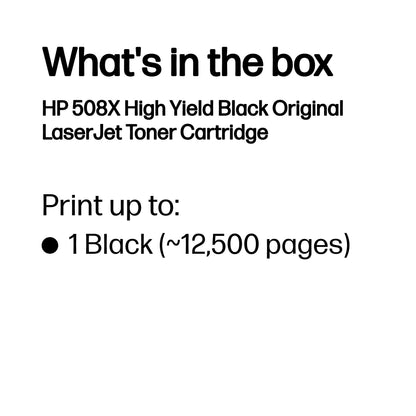 HP 508X High Yield Black Original LaserJet Toner Cartridge