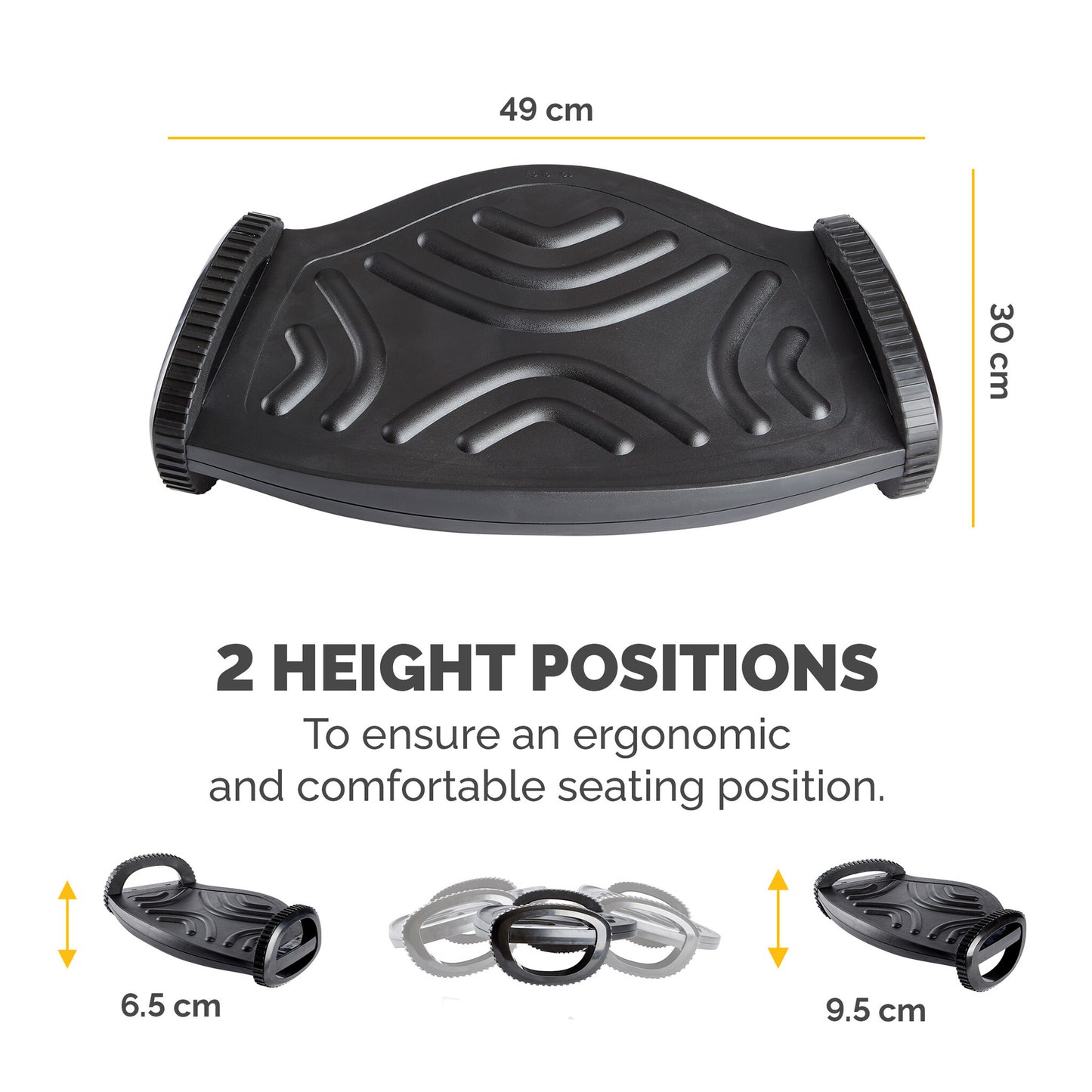 Fellowes Foot Rest Under Desk - Smart Suites Foot Support Ergonomic Foot Rest - Foot Rest Stool for Office & Home - Black