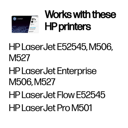 HP 87A Black Original LaserJet Toner Cartridge